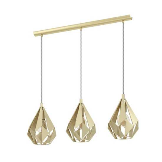 Eglo Carlton arany függesztett lámpa (EG-43909) E27 3 izzós IP20