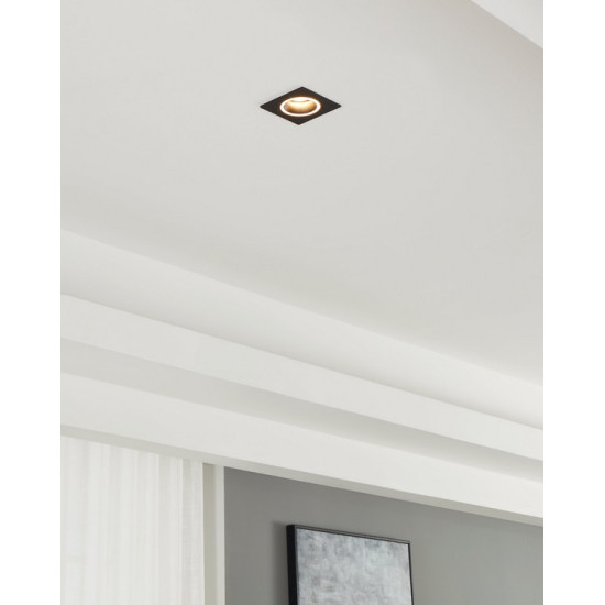 Eglo Carosso fekete beépíthető dekorációs keret (EG-900451) GU10 1 izzós IP20