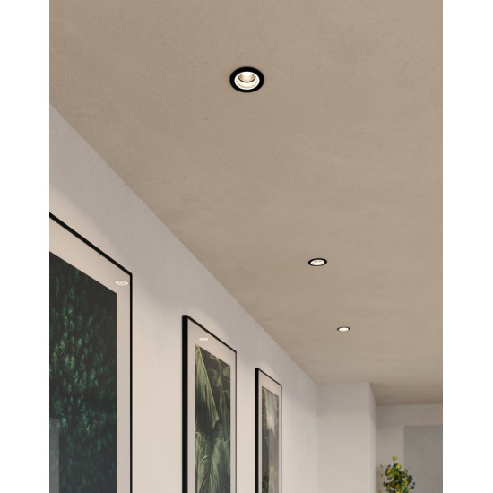 Eglo Carosso fekete-fehér beépíthető dekorációs keret (EG-900815) GU10 1 izzós IP20