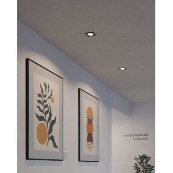 Eglo Carosso-Z fekete LED mennyezetbe építhető lámpa (EG-900763) LED 1 izzós IP20