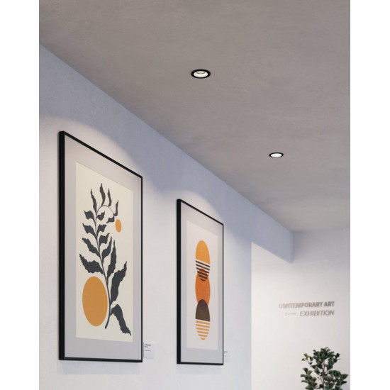 Eglo Carosso-Z fekete LED mennyezetbe építhető lámpa (EG-900764) LED 1 izzós IP20