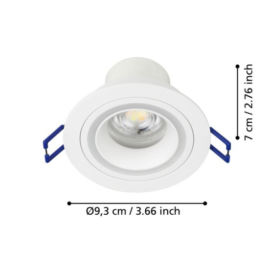 Eglo Carosso-Z fehér LED mennyezetbe építhető lámpa (EG-900766) LED 1 izzós IP20