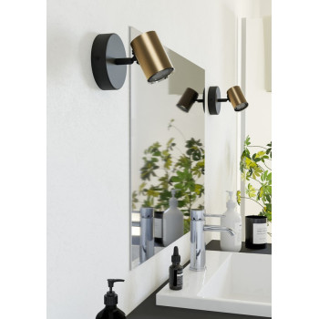 Eglo Consuma 1 fekete-bronz fürdőszobai fali spotlámpa (EG-300587) GU10 1 izzós IP44