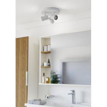 Eglo Consuma 1 fehér fürdőszobai mennyezeti spotlámpa (EG-901962) GU10 3 izzós IP44