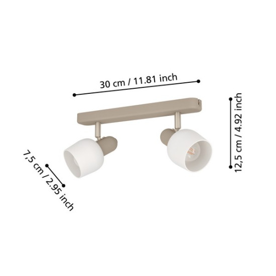Eglo Corato homokszínű mennyezeti spotlámpa (EG-900715) E14 2 izzós IP20