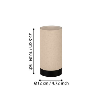 Eglo Feniglia fekete asztali lámpa (EG-900861) E27 1 izzós IP20