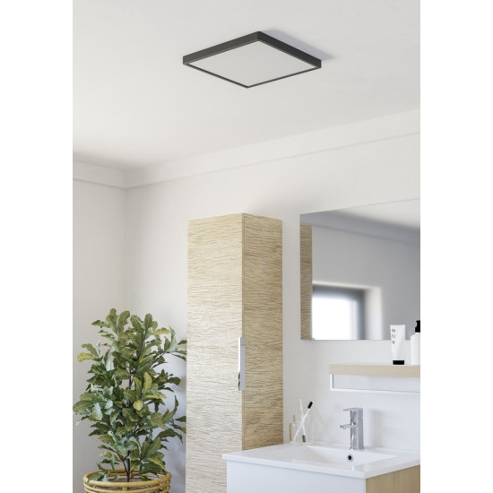 Eglo Fueva 6 fekete fürdőszobai LED mennyezeti lámpa (EG-901331) LED 1 izzós IP44