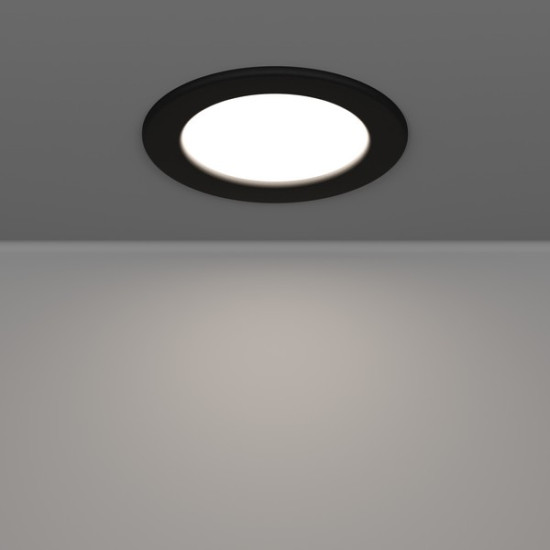 Eglo Fueva 6 fekete LED mennyezetbe építhető lámpa (EG-901387) LED 1 izzós IP20