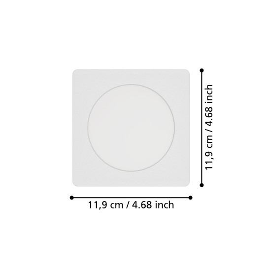 Eglo Fueva 6 fehér LED mennyezetbe építhető lámpa (EG-901399) LED 1 izzós IP20