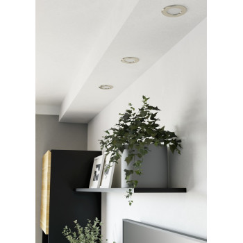 Eglo Fueva 6 matt nikkel LED mennyezetbe építhető lámpa szett (EG-901403) LED 3 izzós IP20