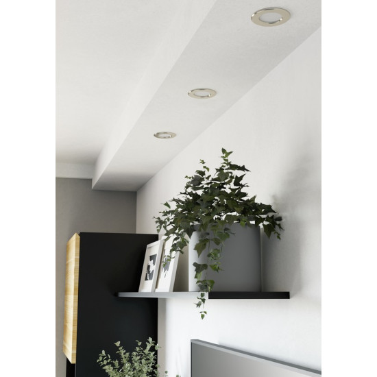 Eglo Fueva 6 matt nikkel LED mennyezetbe építhető lámpa szett (EG-901403) LED 3 izzós IP20