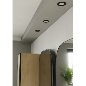 Eglo Fueva 6 fekete LED mennyezetbe építhető lámpa (EG-901412) LED 1 izzós IP44