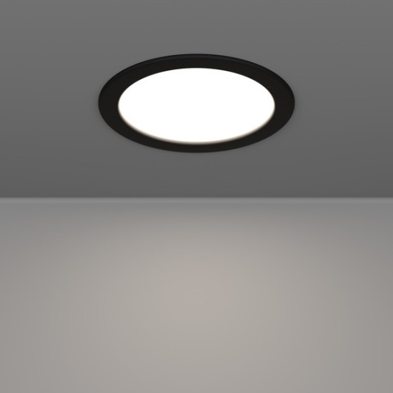 Eglo Fueva 6 fekete LED mennyezetbe építhető lámpa (EG-901414) LED 1 izzós IP44