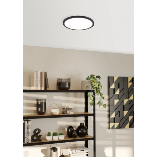 Eglo Fueva Flex fekete LED mennyezetbe építhető lámpa (EG-98871) LED 1 izzós IP20