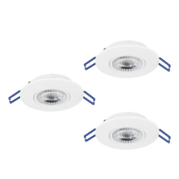 Eglo Gedrez fehér LED mennyezetbe építhető lámpa szett (EG-300184) LED 3 izzós IP20