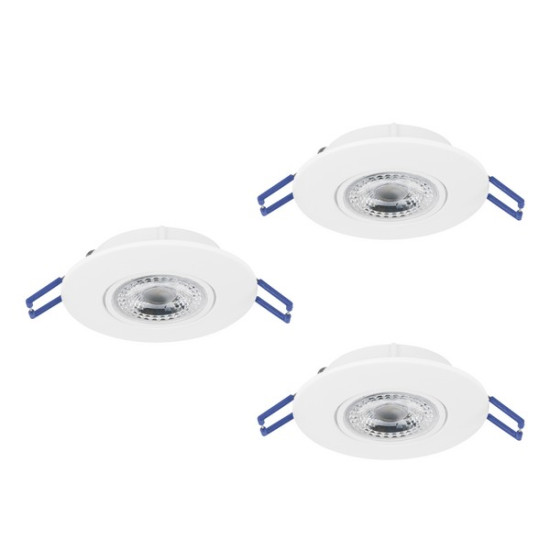 Eglo Gedrez fehér LED mennyezetbe építhető lámpa szett (EG-300184) LED 3 izzós IP20