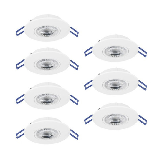 Eglo Gedrez fehér LED mennyezetbe építhető lámpa szett (EG-300186) LED 7 izzós IP20