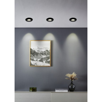 Eglo Gedrez fekete LED mennyezetbe építhető lámpa szett (EG-300191) LED 7 izzós IP20