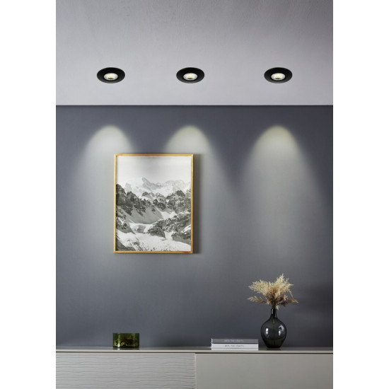 Eglo Gedrez fekete LED mennyezetbe építhető lámpa szett (EG-300191) LED 7 izzós IP20