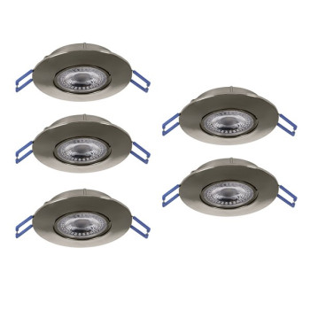 Eglo Gedrez matt nikkel LED mennyezetbe építhető lámpa szett (EG-300194) LED 5 izzós IP20