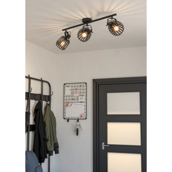 Eglo Girona fekete mennyezeti spotlámpa (EG-900663) E27 3 izzós IP20