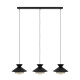 Eglo Grizedale fekete-sárgaréz függesztett lámpa (EG-43886) E27 3 izzós IP20