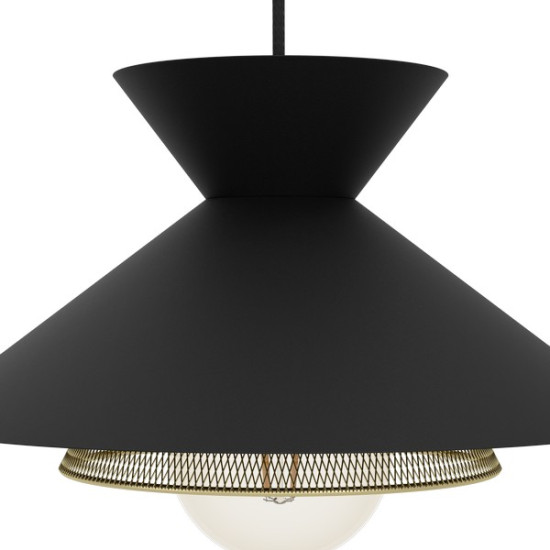 Eglo Grizedale fekete-sárgaréz függesztett lámpa (EG-43886) E27 3 izzós IP20