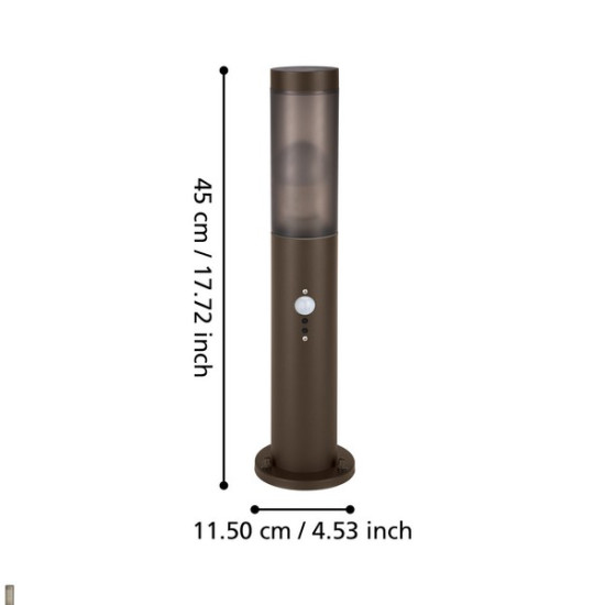 Eglo Helsinki rozsdabarna kültéri állólámpa (EG-900986) E27 1 izzós IP44