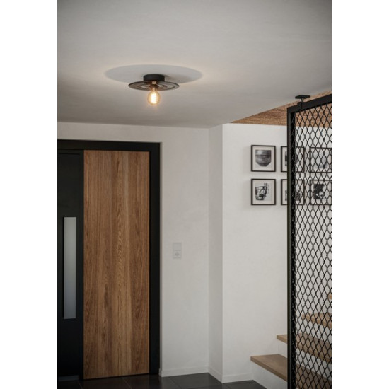 Eglo Lintmill fekete fali/mennyezeti lámpa (EG-44028) E27 1 izzós IP20