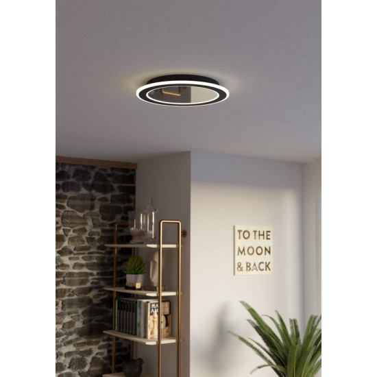 Eglo Macchioni fekete-fehér LED mennyezeti lámpa (EG-901238) LED 1 izzós IP20