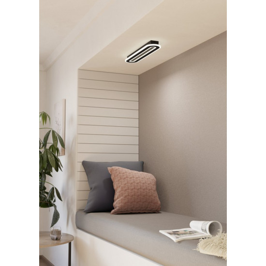 Eglo Macchioni fekete-fehér LED mennyezeti lámpa (EG-901243) LED 1 izzós IP20