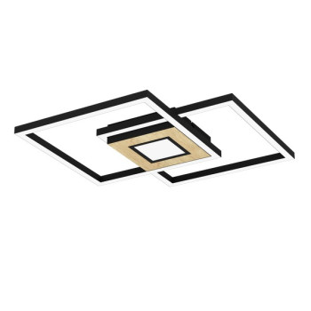 Eglo Marinello fekete-natúr LED mennyezeti lámpa (EG-901742) LED 3 izzós IP20