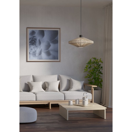 Eglo Midsumer fekete függesztett lámpa (EG-43999) E27 1 izzós IP20