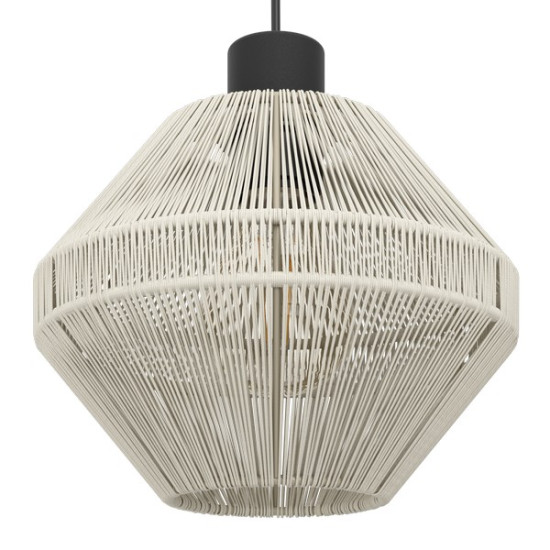 Eglo Midsumer fekete függesztett lámpa (EG-44001) E27 3 izzós IP20