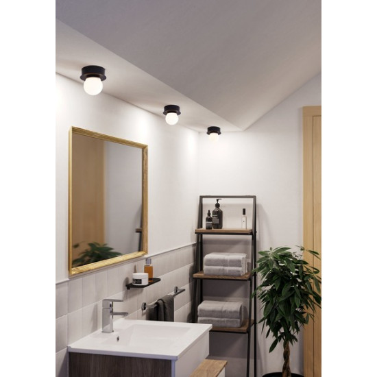 Eglo Mosiano fekete-fehér fürdőszobai fali/mennyezeti lámpa (EG-900659) LED 1 izzós IP44