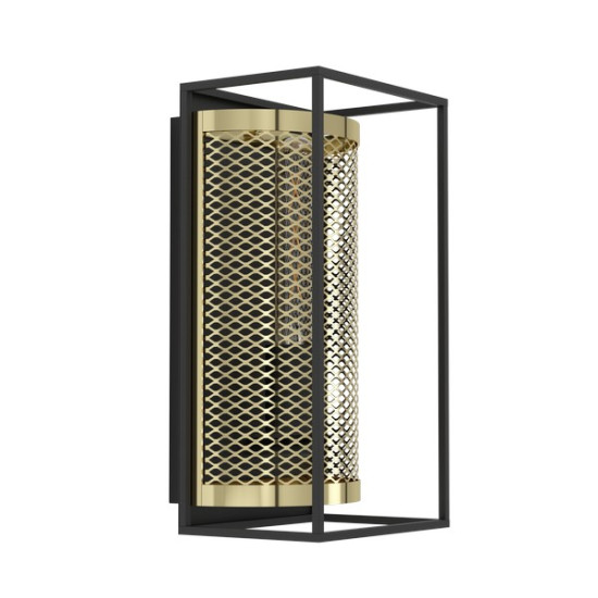 Eglo Nohales fekete-sárgaréz fali lámpa (EG-43789) E27 1 izzós IP20