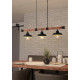 Eglo Oldbury fekete-rusztikus barna függesztett lámpa (EG-44086) E27 3 izzós IP20