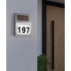 Eglo Orimini acélszínű LED kültéri házszámtábla (EG-90497) SOLAR-LED 2 izzós IP44
