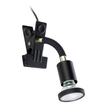 Eglo Parrini 1 fekete-sárgaréz csiptetős lámpa (EG-300914) GU10 1 izzós IP20