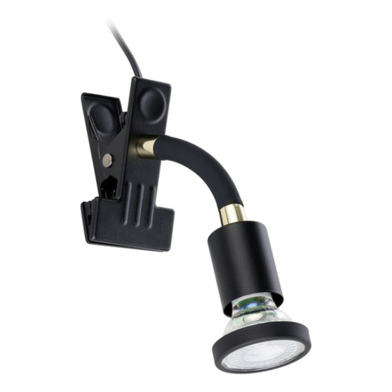 Eglo Parrini 1 fekete-sárgaréz csiptetős lámpa (EG-300914) GU10 1 izzós IP20