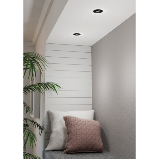 Eglo Peneto fekete mennyezetbe építhető lámpa szett (EG-900752) GU10 3 izzós IP20