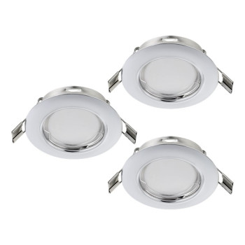 Eglo Peneto króm mennyezetbe építhető lámpa szett (EG-94236) GU10 3 izzós IP20