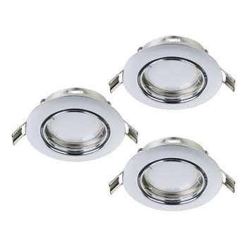 Eglo Peneto króm mennyezetbe építhető lámpa szett (EG-94407) GU10 3 izzós IP20