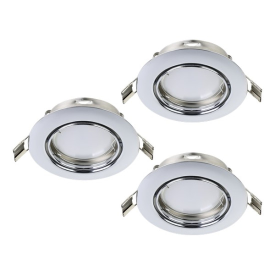 Eglo Peneto króm mennyezetbe építhető lámpa szett (EG-94407) GU10 3 izzós IP20