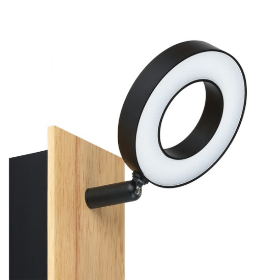 Eglo Rielves fekete-natúr LED fali spotlámpa (EG-901202) LED 1 izzós IP20