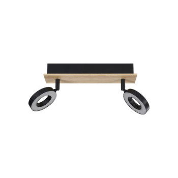 Eglo Rielves fekete-natúr LED mennyezeti spotlámpa (EG-901203) LED 2 izzós IP20