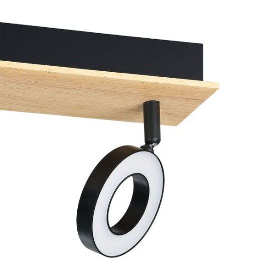 Eglo Rielves fekete-natúr LED mennyezeti spotlámpa (EG-901203) LED 2 izzós IP20