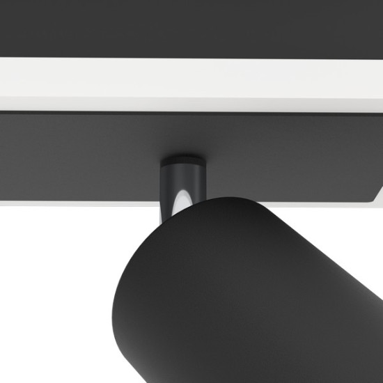 Eglo Rimbocchi 1 fekete-fehér LED mennyezeti spotlámpa (EG-901635) LED 1 izzós IP20