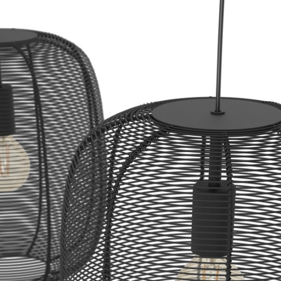 Eglo Rinroe fekete függesztett lámpa (EG-43966) E27 2 izzós IP20