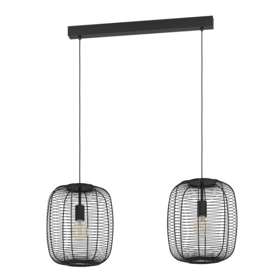 Eglo Rinroe fekete függesztett lámpa (EG-43966) E27 2 izzós IP20